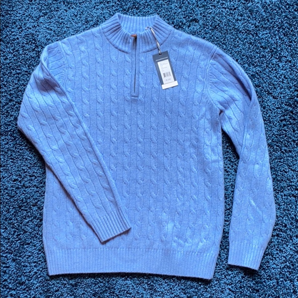 NWT Vineyard Vines Cashmere 1/4 ZIP Sweater